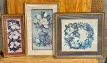 Lot of Framed Magnolia Wall Art