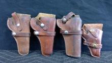 4 Assorted Leather Holsters, 2 Hunter, 1 S&W, 1 Black Sheep