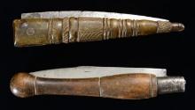 PAIR OF EARLY FOLDING KNIVES.