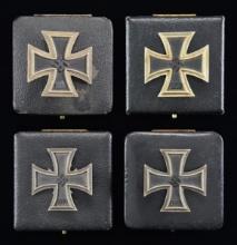 4 WWII STYLE GERMAN PERSONALIZED IRON CROSSES.
