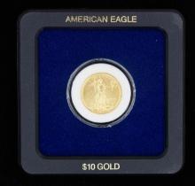 TWO 1/4 OZ. $10 GOLD AMERICAN EAGLE COINS.