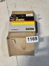 Stanley 10 Boxes Of Heavy Duty 1/2" Staples (1000 Staples In Each Box)
