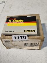 Stanley 10 Boxes Of Heavy Duty 3/8" Staples (1000 Staples In Each Box)