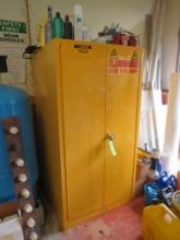 Justrite Flammable Liquid Storage Cabinet w/Contents