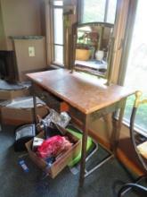 Antique Stone & Brass Dressing Table