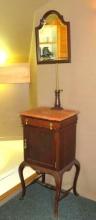 Antique Mahogany Marble Top Dessing Stand