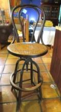 Wicker & Oak Antique Comers Stool