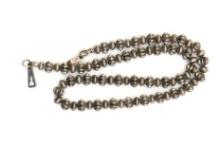 Alfred Joe Fluted Sterling Silver Bead Necklace