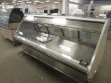 8FT HUSSMANN ESGMS GRAVITY-COIL SERVICE MEAT CASE WITH ENDS 2015