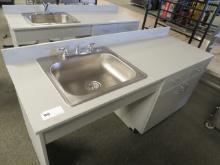 6FT COUNTER WITH SINK, CABINETS