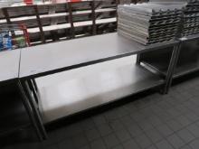 6FT X 30IN STAINLESS STEEL TABLE