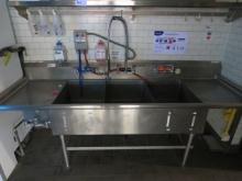 103-INCH 3-COMPARTMENT SINK WITH DRAIN BOARDS