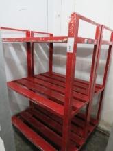 RED 20X48 3-DECK ALUMINUM COOLER CARTS