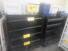 43-INCH BLACK 4-SHELF MERCHANDISERS