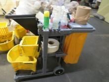 JANITOR CART W/MOP BUCKET