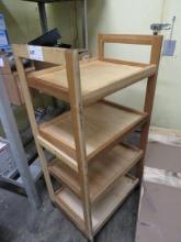 24-INCH 4-SHELF WOOD DISPLAY RACK