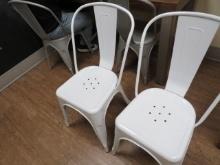 METAL CHAIRS WHITE/SILVER