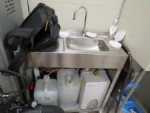 16X35 S/STEEL SINK WITH WATER HEATER, FRESH/DIRTY WATER TANKS