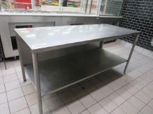 6FT X 30INCH STAINLESS STEEL TABLE