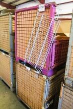 WIRE STORAGE MEDAL BINS(48"X32") W/ FOLD DOWN DOOR WITH MISC. WIRE RACKS