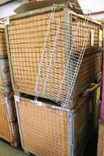 WIRE STORAGE MEDAL BINS(48"X32") W/ FOLD DOWN DOOR WITH MISC. WIRE RACKS