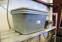 GRAY STORAGE CONTAINERS