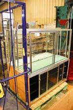 1 LOT - (2)51IN. GLASS DISPLAY CABINETS - MISSING SOME GLASS PANELS