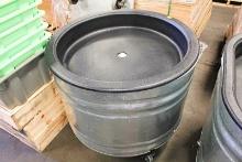 35IN. ROUND ICE-DOWN TUB ON CASTERS