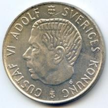 Sweden 1955 silver 5 krona BU