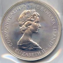 Bahamas 1971 silver 2 dollars BU