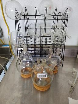 Lab glass and rack