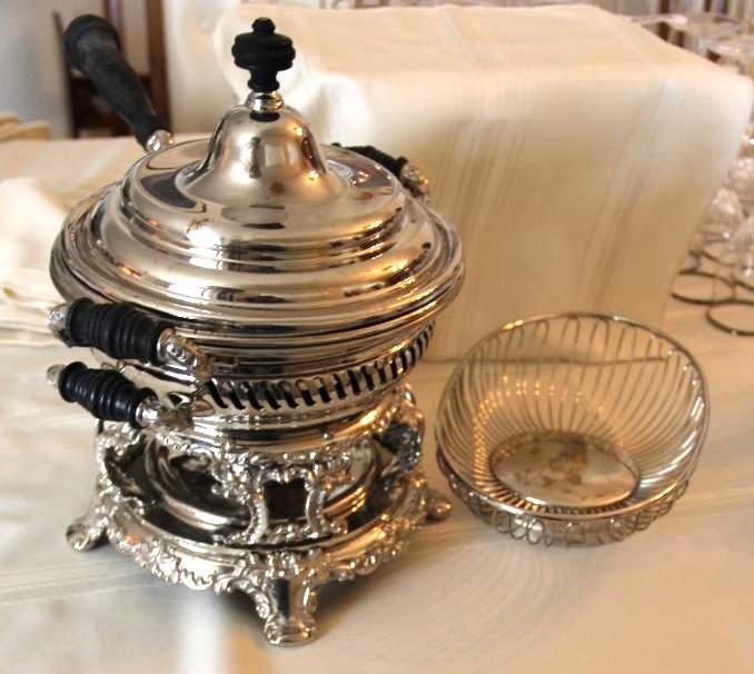 Silver-Color Heated Server and Basket