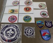 8 Early Looking BSA Camp Patches and 1971 World Jamboree Set