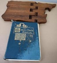 Girls Own Annual with Folding Wood Book Display
