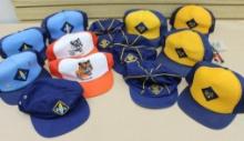 13 Mixed Vintage Cub Scout Hats