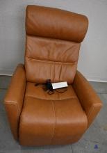 Fjords Brown Leather Power Recliner