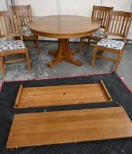 Outstanding Stickley Table with Two 15" & Four Mission Style Chairs!