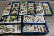 5 Organizers Filled with Dry Flies for Fly Fishing