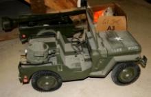 1960s Vintage GI Joe 7000 Jeep with Box of Accessories