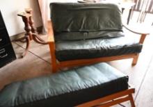 Futon Loveseat with Leg Rest