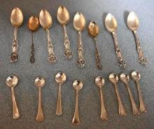 Sixteen Small Sterling Spoons