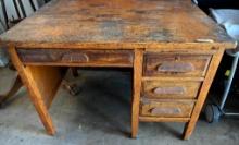Antique Three Drawer Desk
