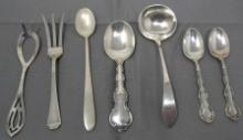 Seven Small Sterling Spoons