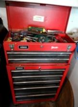 Loaded Two Piece Homak Tool Box with Key