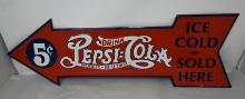 Pepsi Cola Embossed Sign