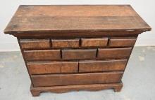 Antique Walnut Ten Drawer Cabinet
