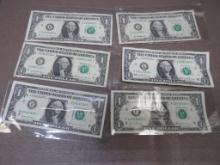 US One Dollar Bill Star Notes