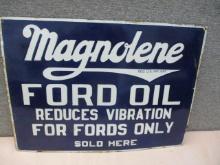 Porcelain Magnoline Ford Oil Sign