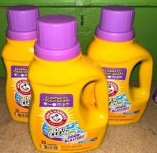 3 New Bottles of Arm & Hammer with Oxi clean Laundry Detergent