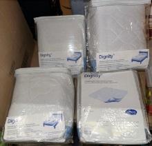 4 New Dignity Washable Quilted Sheet + Linen Protectors
